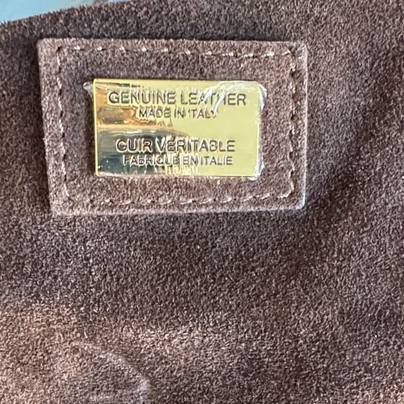 Women's Brown Suede Shoulder Bag - Picture 4 of 5